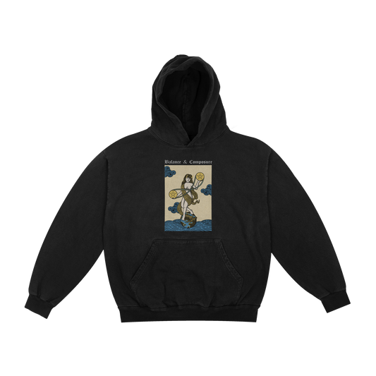 TAROT CARD BLACK PULLOVER HOODIE